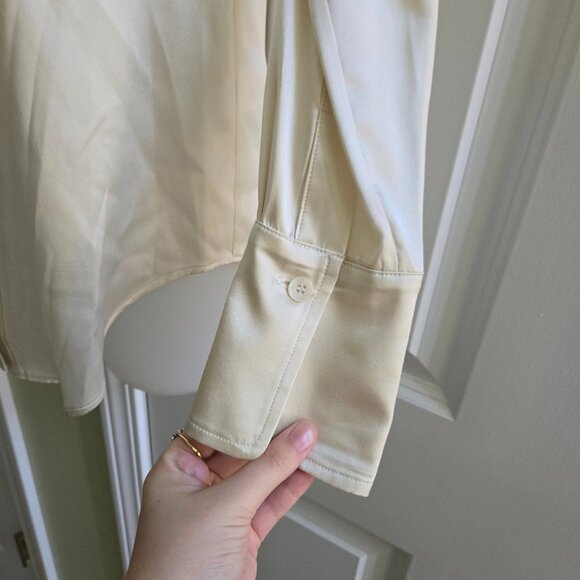 SABLYN Vincent B Slim Fit Button Down Top in Gardenia Size XS - Picture 11 of 14